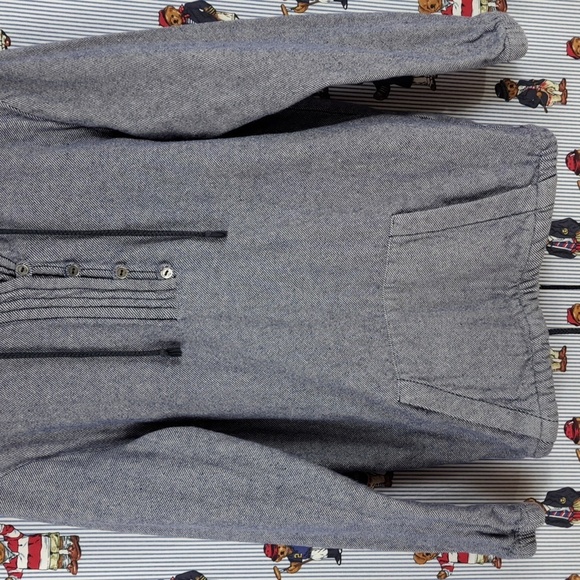 Quicksilver 2012 Women's XS med wash fade denim pullover hooded jacket - Picture 3 of 8